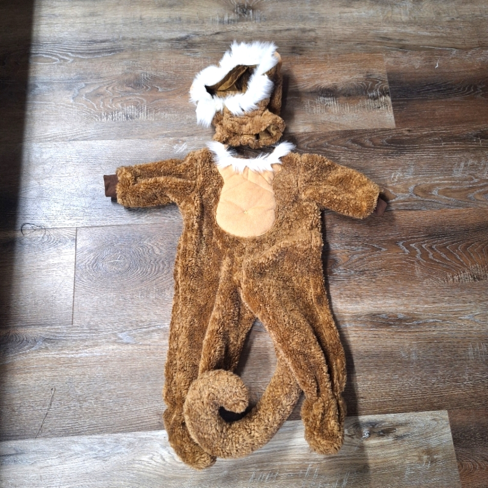 Handmade Fuzzy Monkey Costume, Child's-Guess Size 3